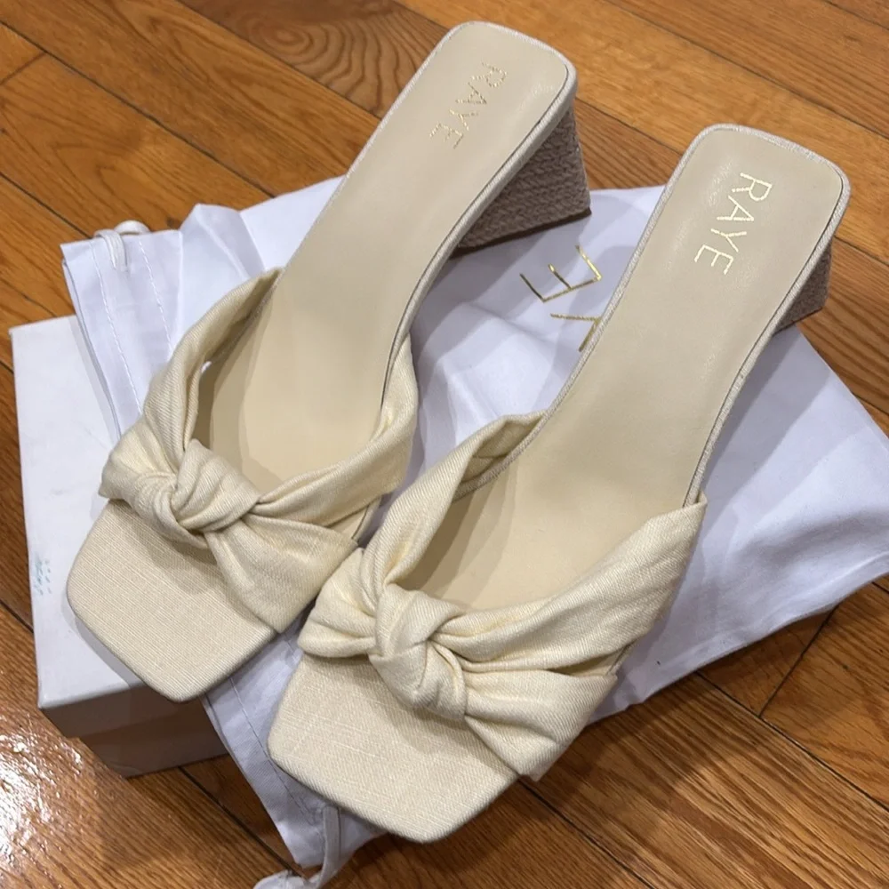 Raye Fifi Heel in Natural, Size: 10